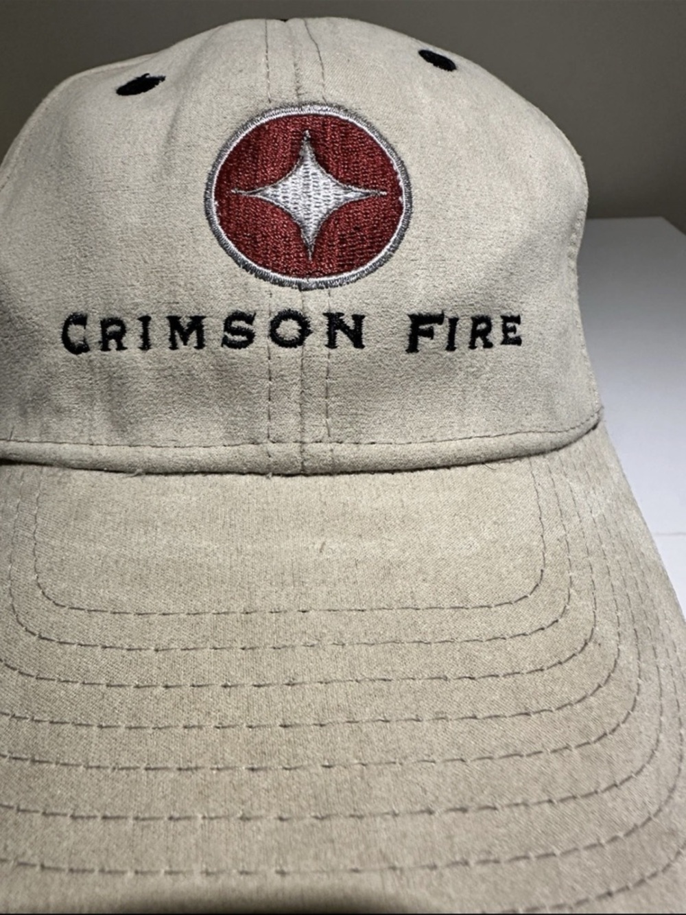 OTTO Tan Baseball Cap with Red Circle Emblem